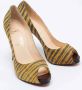 Christian Louboutin Pre-owned Canvas heels Yellow Dames - Thumbnail 4