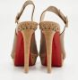 Christian Louboutin Pre-owned Canvas sandals Gray Dames - Thumbnail 5