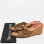 Christian Louboutin Pre-owned Canvas sandals Green Dames - Thumbnail 9