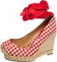Christian Louboutin Pre-owned Canvas sandals Red Dames - Thumbnail 3