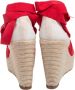 Christian Louboutin Pre-owned Canvas sandals Red Dames - Thumbnail 4