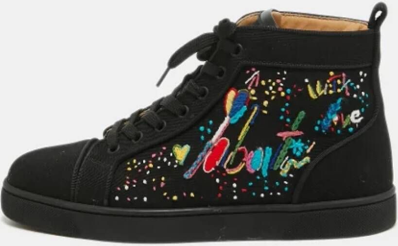 Christian Louboutin Pre-owned Canvas sneakers Black Dames