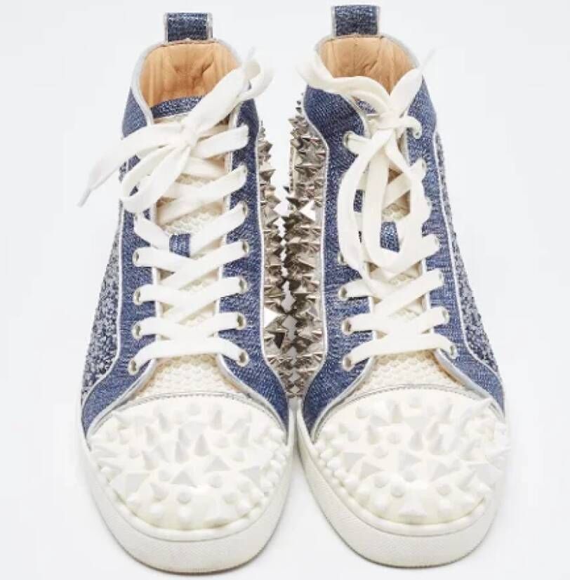 Christian Louboutin Pre-owned Canvas sneakers Blue Dames