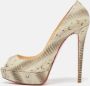 Christian Louboutin Pre-owned Fabric heels Beige Dames - Thumbnail 2