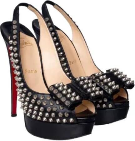 Christian Louboutin Pre-owned Fabric heels Black Dames