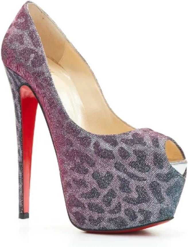 Christian Louboutin Pre-owned Fabric heels Blue Dames