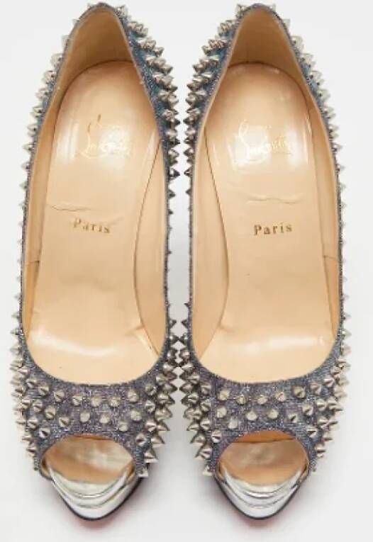 Christian Louboutin Pre-owned Fabric heels Purple Dames