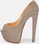 Christian Louboutin Pre-owned Fabric heels Yellow Dames - Thumbnail 2