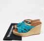 Christian Louboutin Pre-owned Fabric sandals Blue Dames - Thumbnail 8