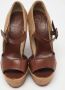 Christian Louboutin Pre-owned Fabric sandals Brown Dames - Thumbnail 3
