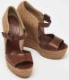 Christian Louboutin Pre-owned Fabric sandals Brown Dames - Thumbnail 4