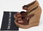 Christian Louboutin Pre-owned Fabric sandals Brown Dames - Thumbnail 9
