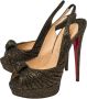 Christian Louboutin Pre-owned Fabric sandals Gray Dames - Thumbnail 3