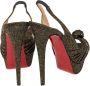Christian Louboutin Pre-owned Fabric sandals Gray Dames - Thumbnail 4