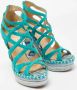 Christian Louboutin Pre-owned Fabric sandals Green Dames - Thumbnail 5