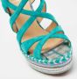 Christian Louboutin Pre-owned Fabric sandals Green Dames - Thumbnail 8