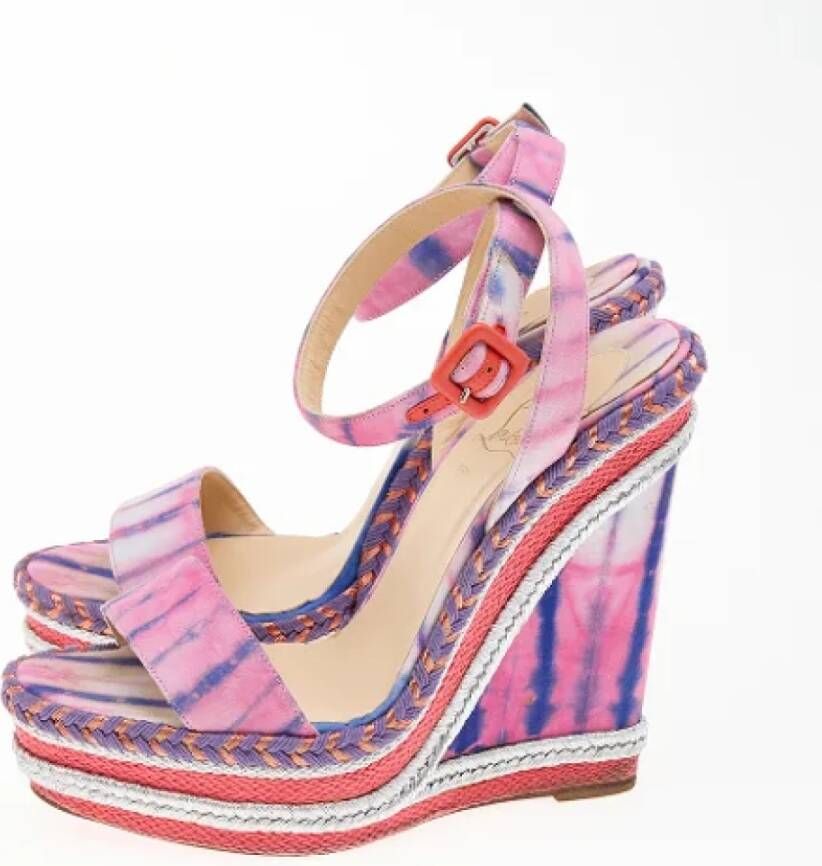 Christian Louboutin Pre-owned Fabric sandals Multicolor Dames