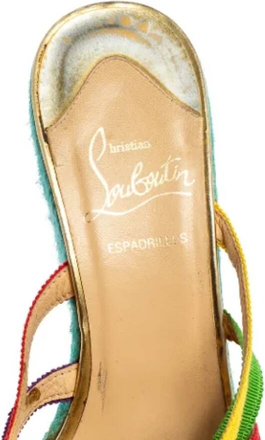 Christian Louboutin Pre-owned Fabric sandals Multicolor Dames