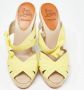 Christian Louboutin Pre-owned Fabric sandals Yellow Dames - Thumbnail 3
