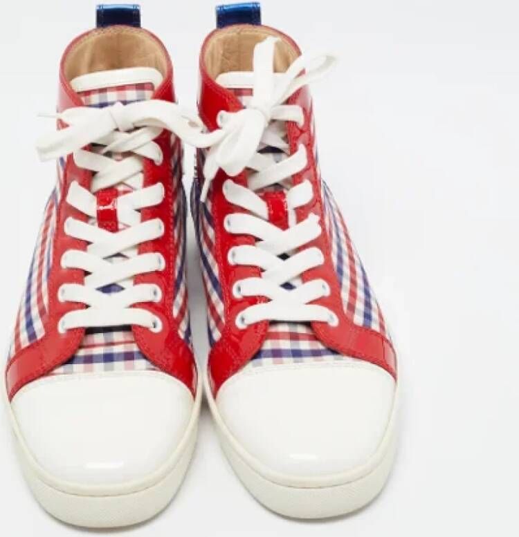 Christian Louboutin Pre-owned Fabric sneakers Red Dames