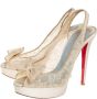 Christian Louboutin Pre-owned Lace sandals Beige Dames - Thumbnail 3