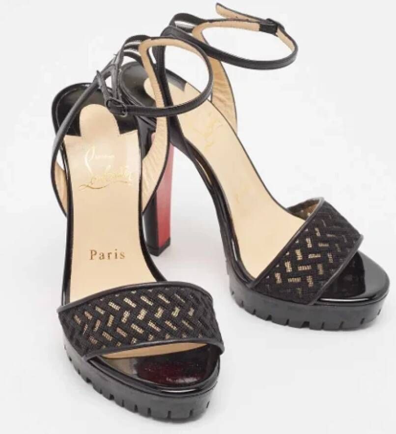 Christian Louboutin Pre-owned Lace sandals Black Dames