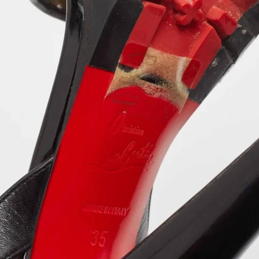 Christian Louboutin Pre-owned Lace sandals Black Dames