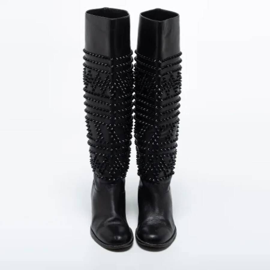Christian Louboutin Pre-owned Leather boots Black Dames