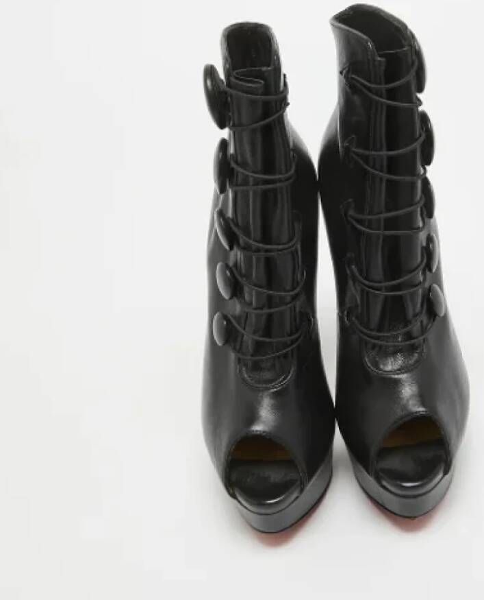 Christian Louboutin Pre-owned Leather boots Black Dames