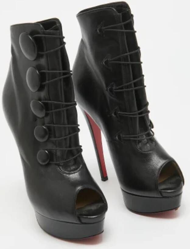 Christian Louboutin Pre-owned Leather boots Black Dames