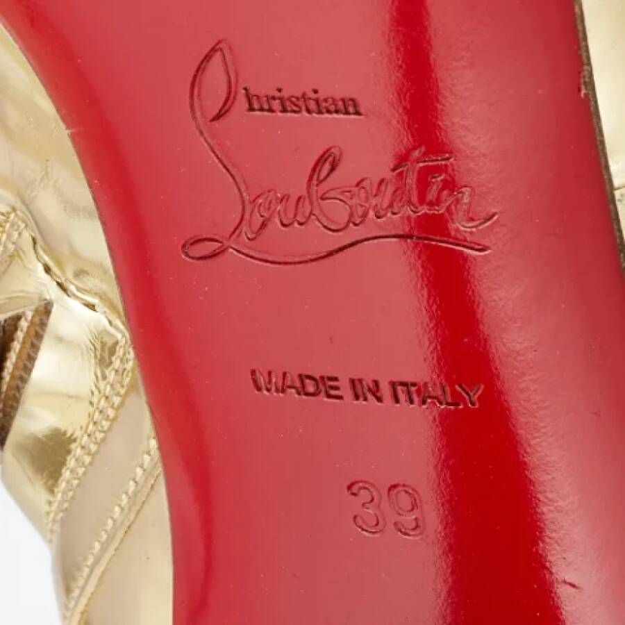 Christian Louboutin Pre-owned Leather boots Yellow Dames