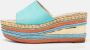 Christian Louboutin Pre-owned Leather espadrilles Blue Dames - Thumbnail 2
