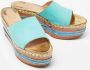 Christian Louboutin Pre-owned Leather espadrilles Blue Dames - Thumbnail 4