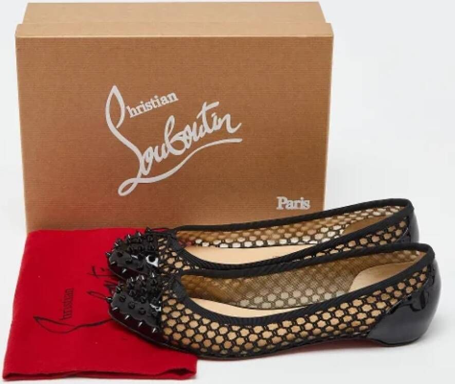 Christian Louboutin Pre-owned Leather flats Black Dames