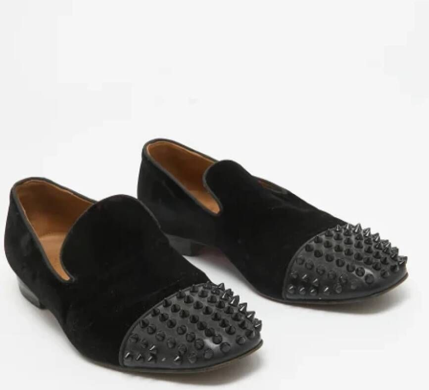 Christian Louboutin Pre-owned Leather flats Black Heren
