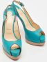 Christian Louboutin Pre-owned Leather heels Blue Dames - Thumbnail 4