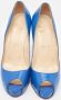 Christian Louboutin Pre-owned Leather heels Blue Dames - Thumbnail 3