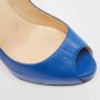 Christian Louboutin Pre-owned Leather heels Blue Dames - Thumbnail 7