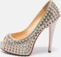 Christian Louboutin Pre-owned Leather heels Gray Dames - Thumbnail 2