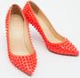 Christian Louboutin Pre-owned Leather heels Orange Dames - Thumbnail 4