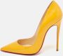 Christian Louboutin Pre-owned Leather heels Orange Dames - Thumbnail 2