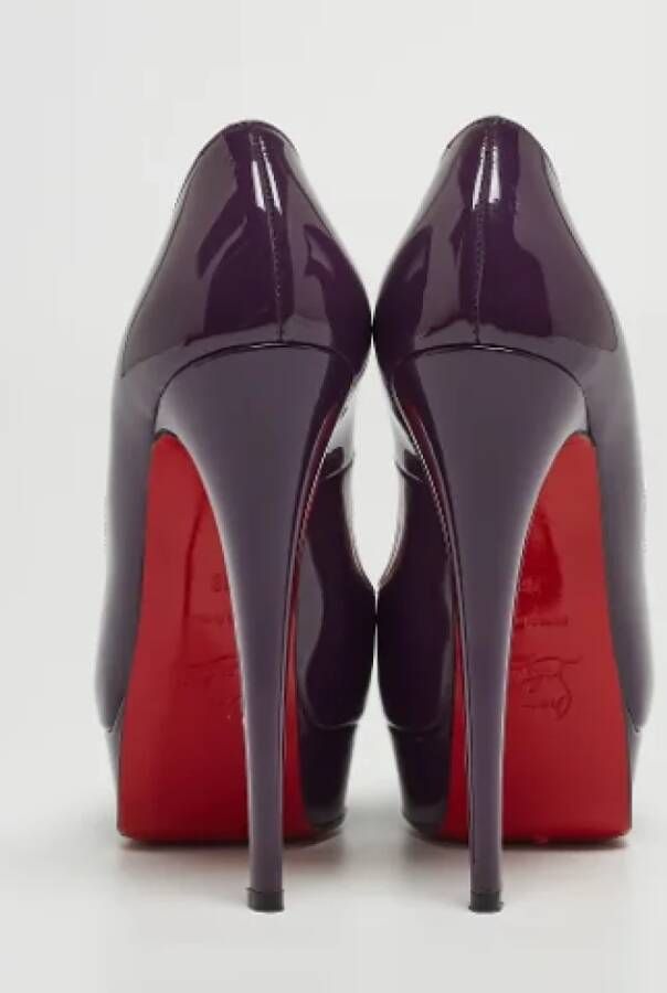 Christian Louboutin Pre-owned Leather heels Purple Dames