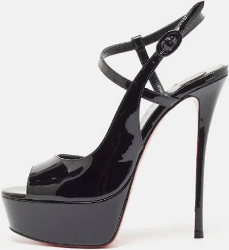 Christian Louboutin Pre-owned Leather sandals Black Dames