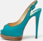 Christian Louboutin Pre-owned Leather sandals Blue Dames - Thumbnail 2