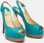 Christian Louboutin Pre-owned Leather sandals Blue Dames - Thumbnail 4