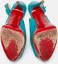 Christian Louboutin Pre-owned Leather sandals Blue Dames - Thumbnail 6
