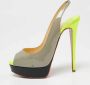 Christian Louboutin Pre-owned Leather sandals Gray Dames - Thumbnail 2