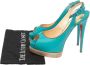Christian Louboutin Pre-owned Leather sandals Green Dames - Thumbnail 7