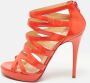 Christian Louboutin Pre-owned Leather sandals Orange Dames - Thumbnail 2