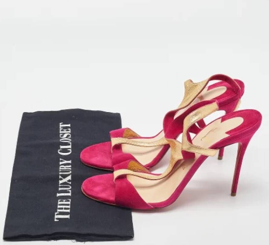 Christian Louboutin Pre-owned Leather sandals Pink Dames